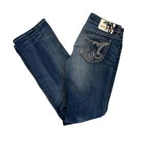MEK DENIM USA FERROU SLIM BOOT CUT WOMEN'S BLUE JEANS SIZE 29x34
